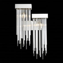  WS70059-2-RHF-SBB - 2-Light Cityscape Satin Brushed Black Right Hand Facing Crystal Wall Sconce