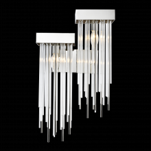  WS70058-2-RHF-PN - 2-Light Cityscape Polished Nickel Right Hand Facing Crystal Wall Sconce