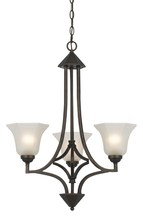  FX-3551/3 - 60W X 3 Metal 3 Light Chandelier