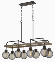  FX-3695-8 - 60W X 8 Forio Metal Chandelier With Mesh Round Shade (Edison Bulbs Not included)