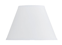  SH-1333 - 8.5" Tall White Round Hardback Fabric Shade