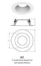  A2-3090-RSTWT-STWTNL-50 - 2" STANDARD ROUND TRIM