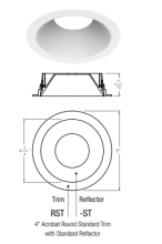  A4-3090-RSTWT-ALWTNL-30 - 4" ADJUSTABLE TRIM