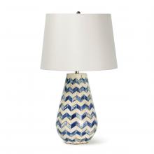  13-1463BL - Coastal Living Cassia Chevron Table Lamp (Blue)