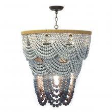  16-1179 - Coastal Living Ombre Wood Bead Chandelier