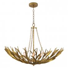  16-1420GLD - Regina Andrew River Reed Basin Chandelier (Antiq