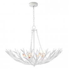  16-1420WT - Regina Andrew River Reed Basin Chandelier (White