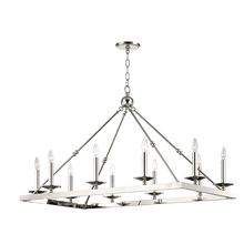  3244-PN - 10 LIGHT CHANDELIER