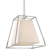  6917-PN-WS - 4 LIGHT PENDANT w/WHITE SHADE