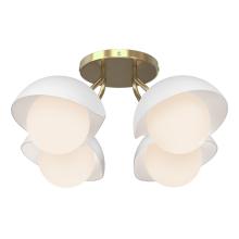  121375-SKT-86-02-GG0711 - Brooklyn 4-Light Single Shade Semi-Flush