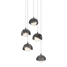  131125-SKT-LONG-14-89-GG0711 - Brooklyn 5-Light Double Shade Pendant