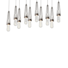  131200-SKT-LONG-14-YG0434 - Link 10-Light Blown Glass Pendant