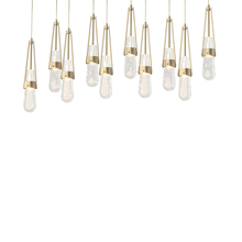  131200-SKT-LONG-84-YG0434 - Link 10-Light Blown Glass Pendant