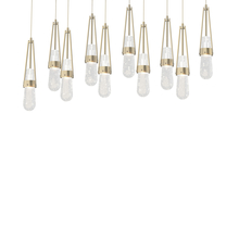  131200-SKT-LONG-86-YG0434 - Link 10-Light Blown Glass Pendant