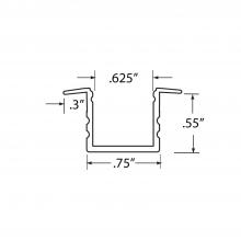  LED-CHL-XD-MD-F-8 - Extruded 8 foot Mounting Channel