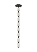  700CLR24BZ-LED930S - Sean Lavin Collier 1-light dimmable LED pendant with dark bronze finish and crystal shade