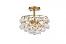  1107F12BR - Savannah 12 Inch Flush Mount in Brass