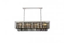  1202D50PN-SS/RC - Sydney 12 Light Polished Nickel Chandelier Silver Shade (Grey) Royal Cut Crystal