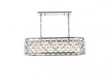  1215G40PN/RC - Madison 6 Light Polished Nickel Chandelier Clear Royal Cut Crystal