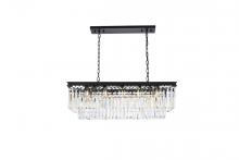  1232D40MB/RC - Sydney 12 Light Matte Black Chandelier Clear Royal Cut Crystal