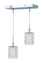  1282D-O-S-CL/SA - Mini 2 light Chrome Pendant