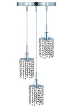  1283D-R-R-CL/SS - Mini 3 light Chrome Pendant