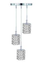  1283D-R-S-CL/SS - Mini 3 light Chrome Pendant