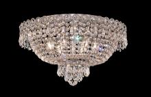  V1900F18C/RC - Century 6 Light Chrome Flush Mount Clear Royal Cut Crystal