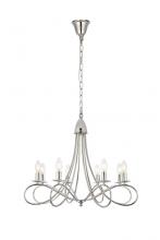  1452D28PN - Lyndon 8 Light Polished Nickel Pendant