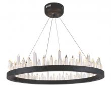  1705D26SDG - Malta 32 Light Satin Dark Grey Chandelier Clear Royal Cut Crystal