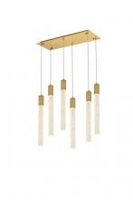  2066D32SG - Weston 6 Lights Pendant in Satin Gold