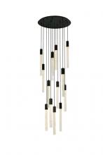  2067G30BK - Weston 13 Lights Pendant in Black