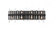  2200W30BK - Serena 30 Inch Crystal Bath Sconce in Black