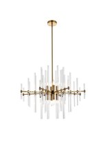  2502D27SG - Sienna 27 Inch Crystal Rod Pendant in Gold