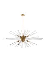  2502D42SG - Sienna 42 Inch Crystal Rod Pendant in Gold