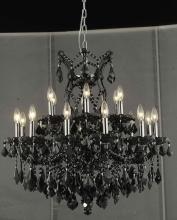  2800D30B/SS - Maria Theresa 19 light Black Chandelier