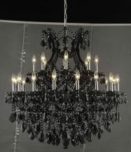  2800D36B/SS - Maria Theresa 24 light Black Chandelier