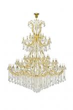  2803G120G/RC - Maria Theresa 84 Light Gold Chandelier with Clear Tear Drop Crystals Clear Royal Cut Crystal