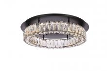  3503F22BK - Monroe 22 Inch LED Single Flush Mount in Black