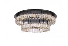  3503F30L2BK - Monroe 30 Inch LED Double Flush Mount in Black