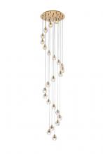  3505G19G - Eren 24 Lights Gold Pendant