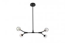  3508D30BK - Zayne 4 Light Pendant in Black