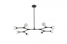  3508D45BK - Zayne 8 Light Pendant in Black