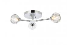  3508F18C - Zayne 3 Light Flush Mount in Chrome