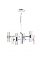  5200D26C - Vega 13 Light Chrome LED Pendant