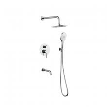  FAS-9002PCH - George Complete Shower and Tub Faucet with Rough-in Valve in Chrome