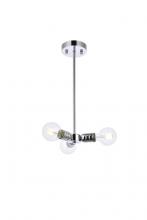  LD2337C - Reyes 3 Lights Chrome Pendant