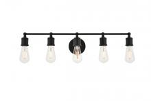  LD4028W29BK - Serif 5 Light Black Wall Sconce