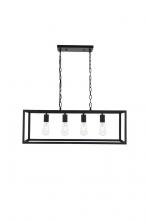  LD4063D32BK - Resolute 4 Light Black Pendant