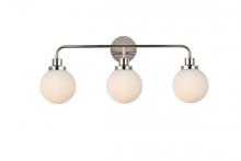  LD7034W28PN - Hanson 3 Lights Bath Sconce in Polished Nickel with Frosted Shade